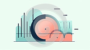 A Sales analytics icon representing the use of data analysis to measure sales performance and optimize created with Generative AI