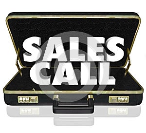 Sales Call Open Briefcase Selling Presentation Proposal