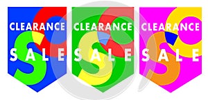 Sales clearance vector banners photo