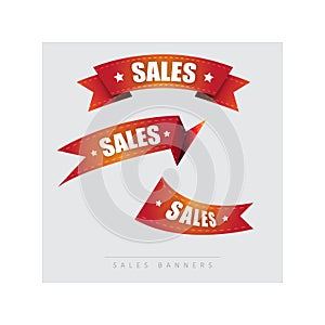 Sales, consumer banners. Illustration