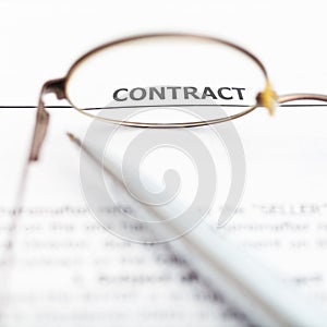 Sales contract through eyeglasses