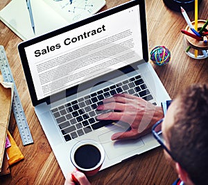 Sales Contract Forms Documents Legal Concept