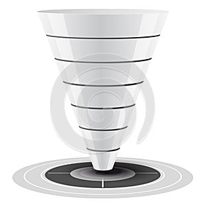 Sales or Conversion Funnel, Vector Graphics