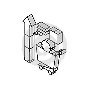 sales data visualization isometric icon vector illustration