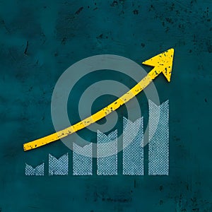 Sales dynamics and growth concept, mixed media, price growth