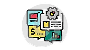 sales erp color icon animation