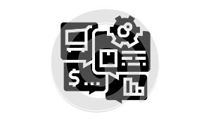 sales erp glyph icon animation