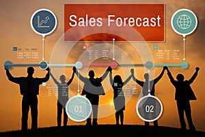 Sales Forecast Planning Strategy Business Concept photo