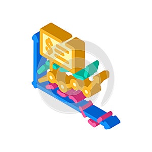 sales forecasting business process isometric icon vector illustration