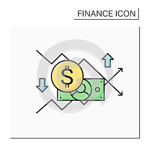 Sales forecasting color icon