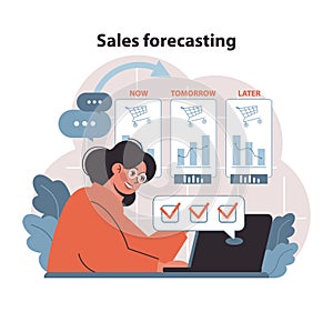 Sales Forecasting Visualization. Insightful projection of future retail trends and sales volumes.