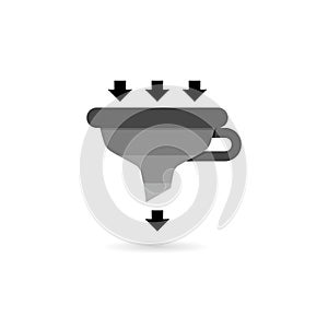 Sales funnel business concept of leads icon