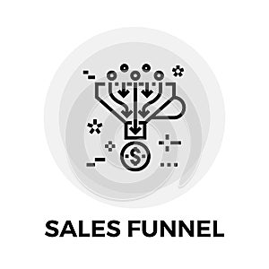 Sales Funnel Line Icon