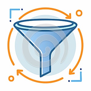 Sales Funnel Optimization Process Icon