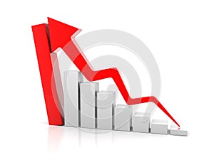 Sales growth chart concept