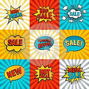 Sales icons vector set