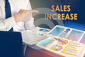 Sales increase concept.