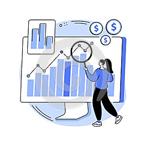 Sales index abstract concept vector illustration.