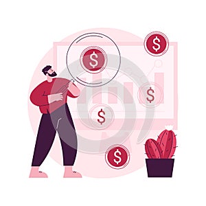 Sales index abstract concept vector illustration.