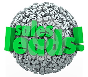 Sales Leads Dollar Sign Sphere Money Converting Prospects Custom