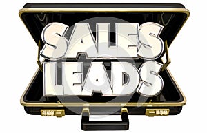 Sales Leads New Selling Prospects Customers Briefcase