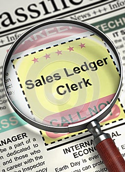 Sales Ledger Clerk Join Our Team. 3D.