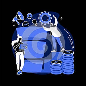 Sales pipeline management abstract concept vector illustration.