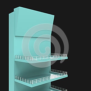 sales point stand 3d illustration