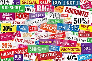 Sales promotion and big discount in business concept