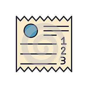 Sales Receipt related vector icon