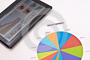 Sales Report on Tablet