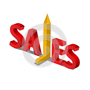 Sales rising stock illustration business