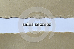 Sales secrets on paper
