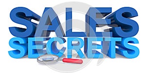 Sales secrets on white