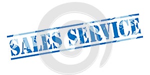 Sales service blue stamp