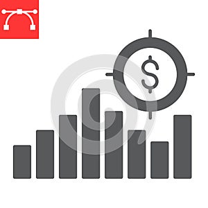 Sales target glyph icon