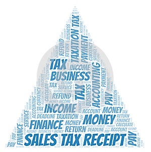 Sales Tax Receipt word cloud