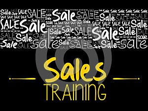 Sales Training word cloud collage