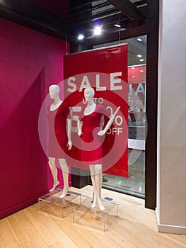 Sales window display