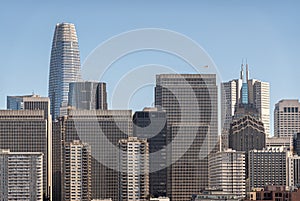 Salesforce building and California Center, San Francisco, CA, USA