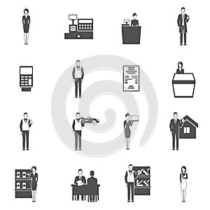 Salesman Icons Set