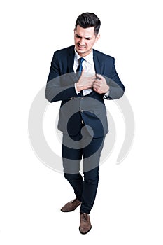 Salesman or lawyer suffering a heart attack