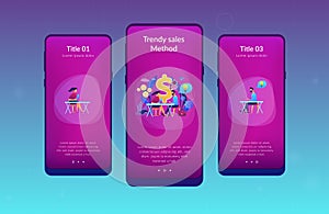 Consultative sales app interface template.