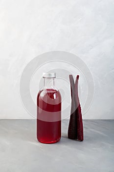 Salgam- Traditional Turkish fermented drink made with water, purple carrot or turnip juice