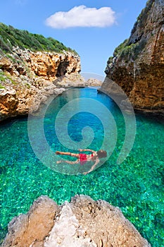 SAlgar beach Cala Rafalet in Menorca at Balearic Islands photo