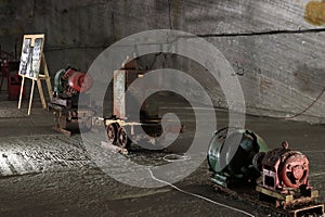 Salina Slanic Prahova, old salt mining equipment, Romania