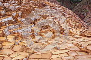 Salinas de Maras - salt evaporation ponds near town of Maras in