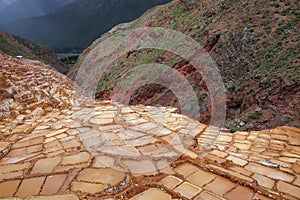 Salinas de Maras - salt evaporation ponds near town of Maras in