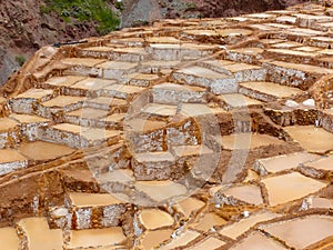 Salinas de Maras - salt evaporation ponds near town of Maras in