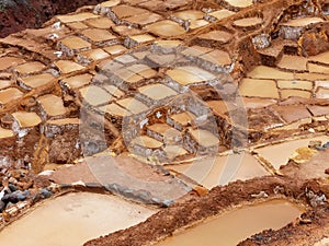 Salinas de Maras - salt evaporation ponds near town of Maras in